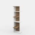 thumbnail image 5 of Ada Home Decor Furniture Multiple Tier Open Shelf White Light Walnut Bowcott Modern Bookcase, 5 of 7