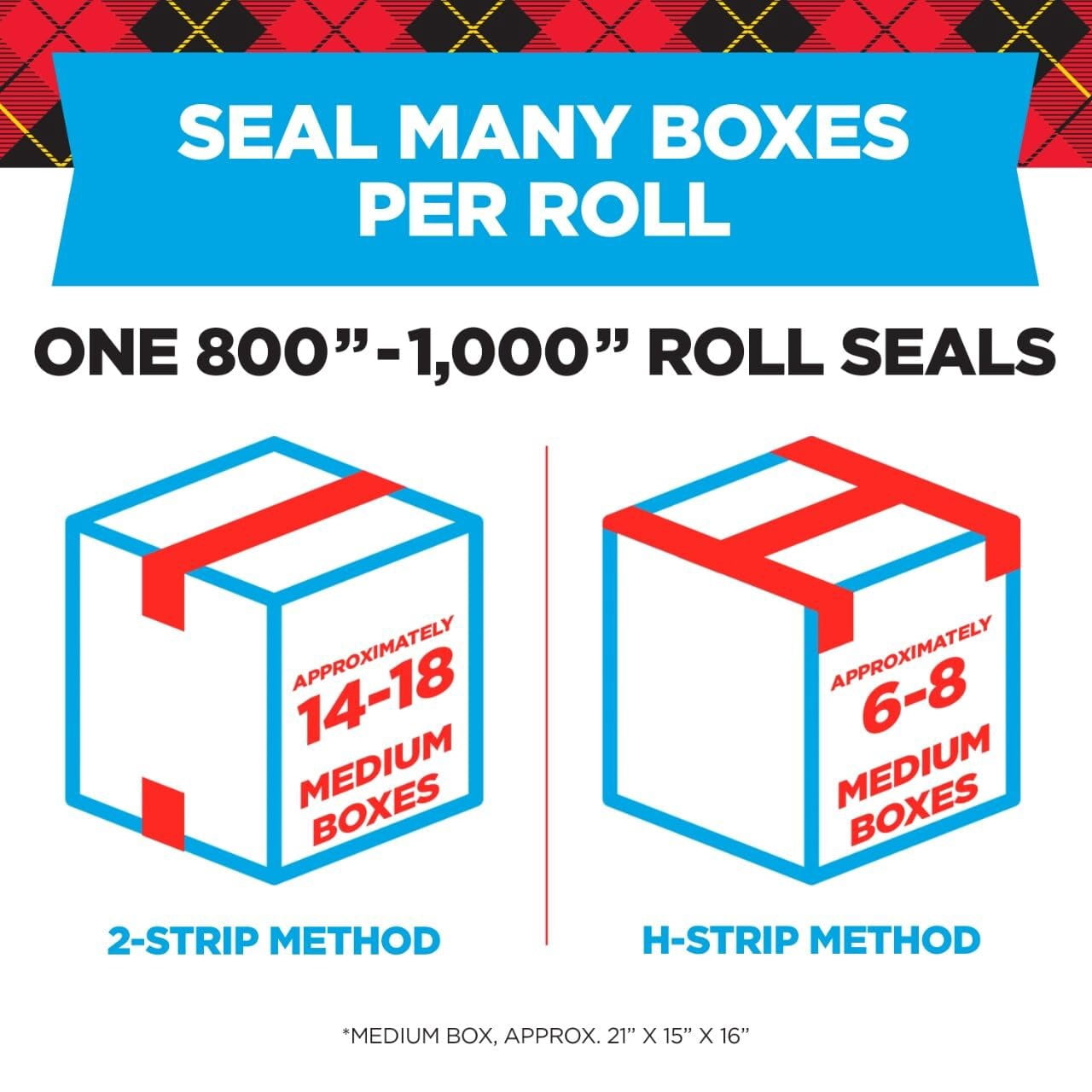 Scotch Heavy Duty Shipping Packaging Tape, 1.88 x 22.2 yd per Roll, 24 Rolls Clear, Strong Seal for Moving & Shipping Boxes