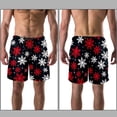 thumbnail image 3 of luoweisi Men's Beach Shorts Quick Dry Swim Trunks with Mesh Lining Christmas Snowflakes L, 3 of 5