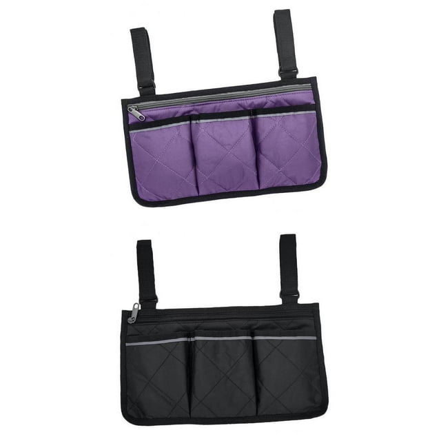 2 Piezas de Accesorios para Reposabrazos de Silla de Ruedas, Bolsas Laterales Que Cuelgan Lateral con Bolsas de Almacenamiento para de L Yuyangstore Bolsa lateral para silla de ruedas
