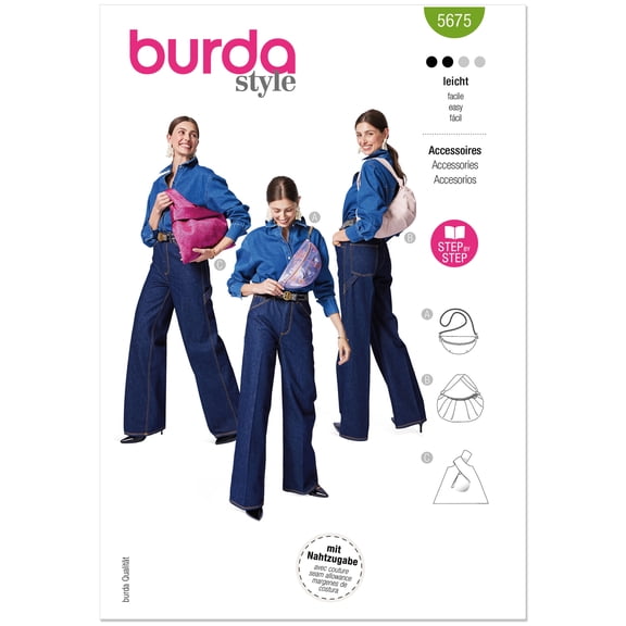 Burda Style Sewing Pattern 5675 - Bags, One Size