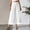 White wide leg palazzo pants for women a1, variant on Cagogo Women's Wide Leg High Waisted Flowy Casual Loose Long Palazzo Pants Trousers for Summer Beach Vacation Work Lounge with Pockets Fashion Clothes, Brown S