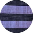 thumbnail image 1 of Ahgly Company Machine Washable Indoor Round Abstract Blue Modern Area Rugs, 6' Round, 1 of 4