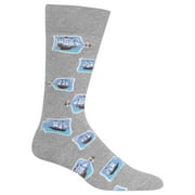 Hot Sox Mens Ships in a Bottle Crew Socks