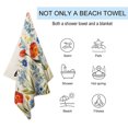 thumbnail image 2 of Watercolor Wildflowers Beach Towel Microfiber Beach Towels Sand Free Quick Dry Lightweight Travel Towels, 2 of 7