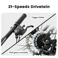 thumbnail image 4 of POVANLI Mountain Bike 26 Inch Wheel, 21-Speed U-Brakes Twist Shifter, Carbon Steel Frame Men Women Trail Commuter City Snow Beach Mountain Bikes Bicycles, 4 of 11