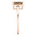 thumbnail image 3 of 2 ct Emerald Cut Simulated Champagne Diamond Solitaire Engagement Ring for Women in 18K Rose Gold, 3 of 5