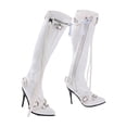 thumbnail image 3 of Almencla 1:6 Action Figures High Boots Ball Jointed Doll Shoes DIY Durable PU Leather 12 inch Doll High Heel Boots Female Figure Boots white, 3 of 7