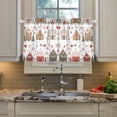 thumbnail image 2 of Yayeee Kitchen Curtains Tier Pair Light Filtering 27"x36" Rod Pocket Short Cafe Window Panel, Red Nordic Christmas House, 2 of 7