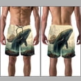 thumbnail image 3 of luoweisi Men's Beach Shorts Quick Dry Swim Trunks with Mesh Lining Whale L, 3 of 5