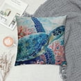 thumbnail image 2 of Chilfamy  Ocean Beach Pillow Covers Coastal Throw Pillow Covers Blue Sea Animals Cushion Covers Both Printed Outdoor Decorative Pillow Cases White, 2 of 5