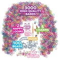 thumbnail image 4 of Rainbow Loom: Forever Friends - 3000+ Piece Rubber Band Bracelet Kit, DIY Jewelry, 100 Alpha Beads, 10 Cute-Tique Charms, 2 Happy Looms, Kids Ages 7+, 4 of 5