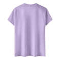 thumbnail image 3 of Women's Football Graphic T-Shirt, Women's Soccer Letter Print Short Sleeve T-Shirt, Casual Summer Neck Top for Women Sports Fan Tee Shirt Everyday for Soccer Tournament 2026 Light Purple Size: 2XL, 3 of 4