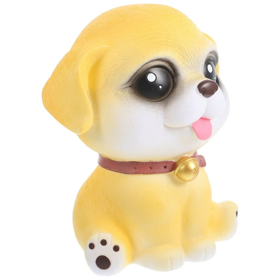 Adorable Doggy Piggy Bank for Kids Made of Strong Vinyl Grey Color Perfect for Storage Use 6.5