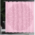 thumbnail image 3 of Ambesonne Oriental Shower Curtain, Mandala Design Abstract, 69"Wx75"L, Pale Pink, 3 of 4