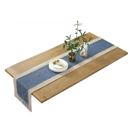 

Cotton Table Runner With Handmade Fringes Rustic Table Runner Wipe Clean Fashion Table Decor For Country Style Wedding Party Decorations