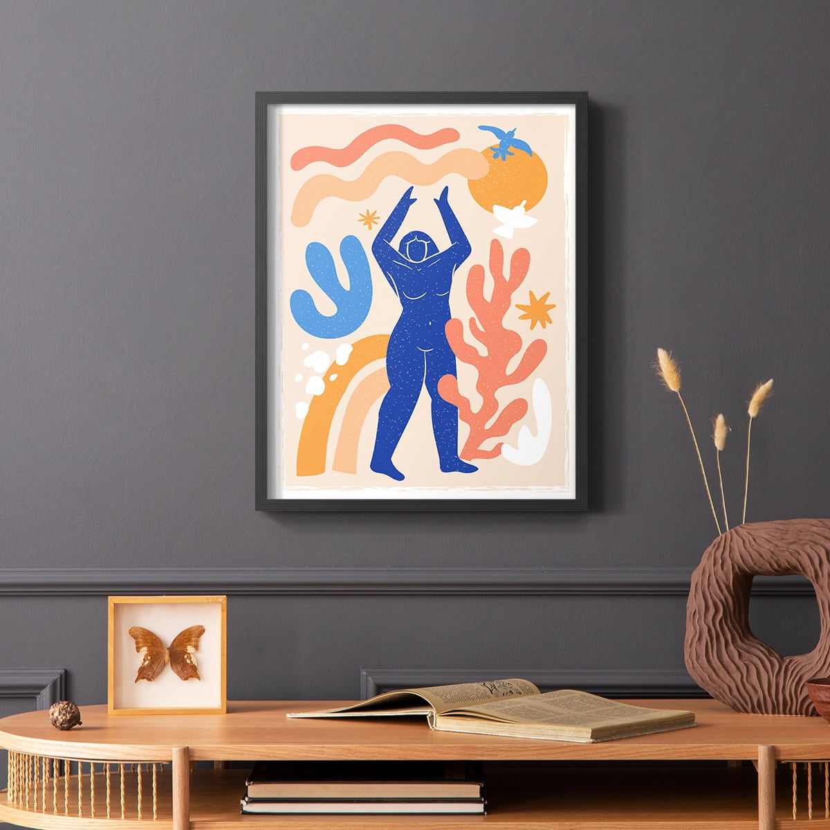 Matisse CCCLX in Black Solid Wood 8 x 10 Framed Print