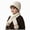 M033-Beige, variant on NOLDARES Kids Winter Hat Scarf Set for Girls Boys, Toddler Knit Beanie Hat & Neck Warmer Sets with Warm Cotton Lined Pom(M033-Red)