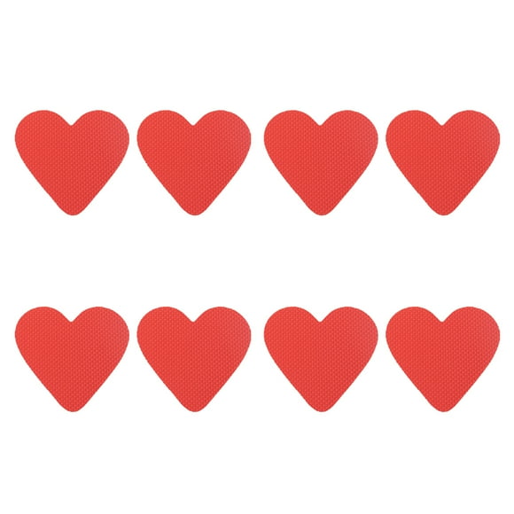 MasteelfCA 4 Pairs of Nonslip Forefoot Shoes Pad Sticker Red Heart Shape Self-adhesive Shoe Grip Cushion Shoes Sole Protector