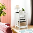 thumbnail image 3 of Nightstand 3-Tier Display Shelf Side Table Sofa End Table Corner Table White, 3 of 8