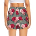 thumbnail image 2 of Lsque Rose Flowers Printed Women's Running Shorts with Liner Pockets,Elastic Quick Dry Workout Athletic Gym Yoga Shorts,Womens High Waist Shorts-Small, 2 of 9