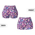 thumbnail image 3 of Sikiie cartoon rainbow Skull Print Workout Shorts Women Scrunch Butt Gym Shorts Seamless High Waist Tummy Control Yoga Biker Athletic Shorts, 3 of 5