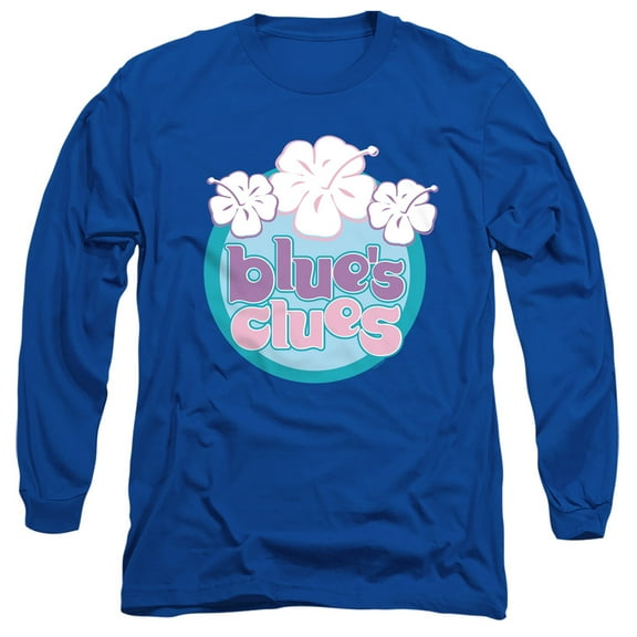 Blue's Clues (Classic) Hawaiian Flowers Unisex Adult Long-Sleeve T Shirt