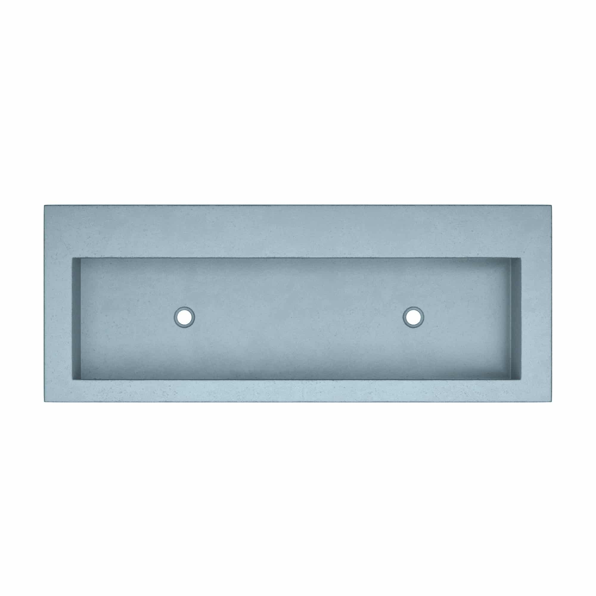 Native Trails NSL4819-AX Nativestone 48" Rectangular Concrete Drop In Bathroom Sink - Wood