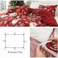 thumbnail image 6 of Christmas Duvet Cover Queen Size - Christmas Soft Holiday Printed Duvet Cover Set - Holiday Bedding Collection, Includes with 3 Piece (2 Pillow Shams,1 Duvet Cover), 6 of 9