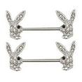 thumbnail image 5 of 1PairCuteRabbitNipplePiercingRingStainlessSteelBarNipplePiercingCartoonBunnyChestStudBodyJewelry, 5 of 5