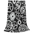 thumbnail image 2 of Pofeuu Metallic Gears Print Ultra-Soft Micro Fleece Blanket,for Bed Or Sofa,All Season Throw Blankets Flannel Blanket-60"x50", 2 of 7