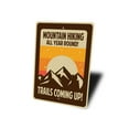 thumbnail image 4 of Retro Hiking Trail Location Aluminum Metal Decor Sign - 10x14 inches, 4 of 4