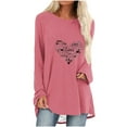 thumbnail image 2 of Aqestyerly Chandail Décontracté pour Femmes Imprimé Saint-Valentin Manches Longues Col Rond, 2 of 4