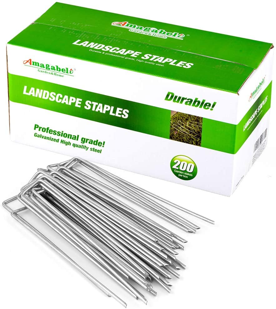 MySit 50 Pack Galvanized 6 Inch Garden Stakes Heavy Duty 11 Gauge U-Shaped Staples Fences Drip Irrigation Securing Stakes Pegs for Anchoring Lawn Drippers Soaker Hose,Wire Landscape Fabric MySit 50 Pack Galvanized 6 Inch Garden Stakes Heavy Duty 11 Gauge U-Shaped Staples Fences Drip Irrigation Securing Stakes Pegs for Anchoring Lawn Drippers Soaker Hose,Wire Landscape Fabric