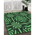 thumbnail image 3 of Ahgly Company Machine Washable Indoor Rectangle Transitional Dark Forest Green Area Rugs, 2' x 5', 3 of 7
