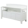 thumbnail image 2 of Riverbay Furniture Banc de Rangement en Bois Blanc, 2 of 7