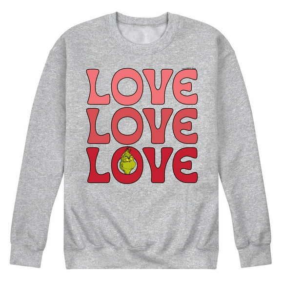 The Grinch - Grinch Love Stack - Men's Crew Neck Fleece Pullover