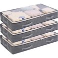 thumbnail image 1 of Bolsa de almacenamiento de 3 piezas para cama gris, 1 of 5