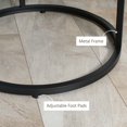 thumbnail image 4 of Resenkos Round Nesting Tables Set of 2, Stacking Coffee Table Set with Metal Frame for Living Room, Adjustable Foot Pads, Assembly Required, Grey, 4 of 8
