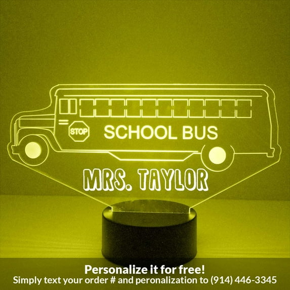 Mirror Magic Store Bus Driver Color Changing Personalized LED Light with Remote Control