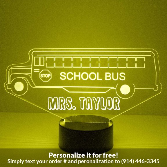 Mirror Magic Store Bus Driver Color Changing Personalized LED Light with Remote Control