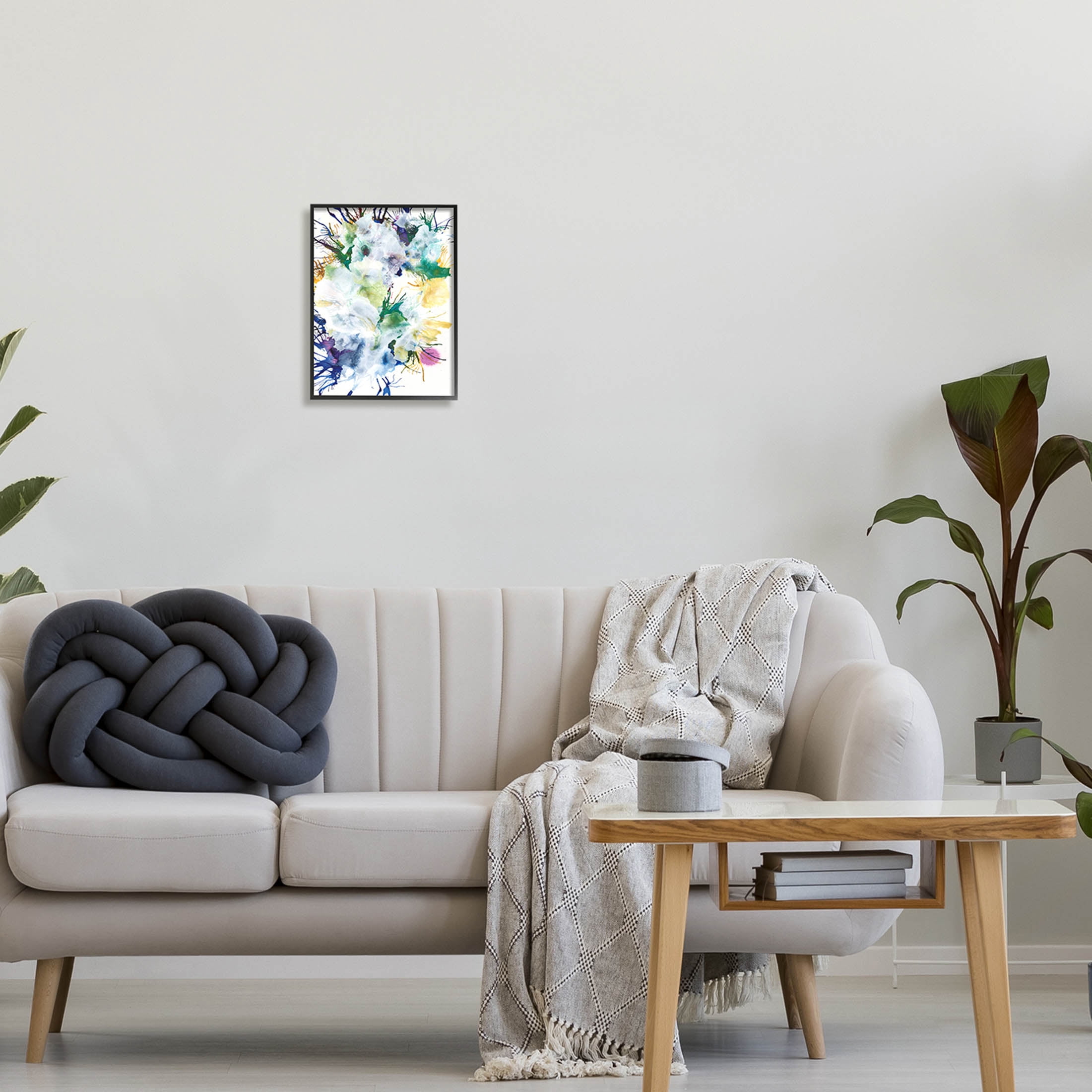 Stupell Industries Vivid Modern Chaotic Splatter Graphic Art Black Framed Art Print Wall Art, Design by Jodi Fuchs