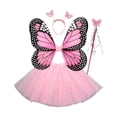 thumbnail image 1 of Conjunto de disfraz de hada para niñas, decoración de ropa, alas de mariposa para Halloween y carnaval. Falda de lentejuelas, 1 of 9