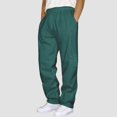 thumbnail image 2 of MIXUE Mens Cargo Pants Solid Color Hop Casual Track Workout With Pocket Sweatpants for Men Daily-Wear,Green,XXL, 2 of 5