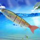 thumbnail image 1 of Señuelo de pesca biónico con forma de pez anzuelo gigante para pesca en la playa al aire libre, 1 of 9