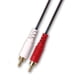 thumbnail image 2 of Cable de audio RCA Compuesto SatelliteSale 2-Male a 2-Male PVC negro 6 pies, 2 of 5