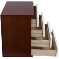thumbnail image 6 of 4 Tier Jewelry Box, Wooden Desktop Storage Box with Lockable Drawers, Office Supplies File Organizer, Flat File Cabinet, Art Storage Cabinets, Multipurpose Tool Box（Walnut + White）, 6 of 9