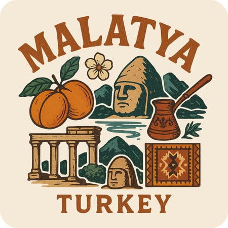Malatya Turkey Keepsakes Souvenir Vinyl Sticker – Destination Travel Keepsake Collectible (4-Inches Wide)