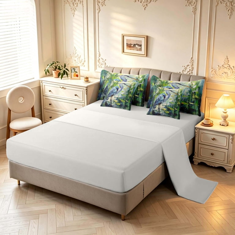 Erosebridal Boho Heron Bird 7-Piece Twin Bedding,Graceful Animals ...