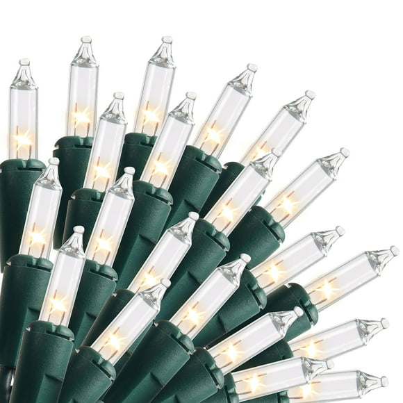 Joiedomi 400(4x100) Lumières de Noël, Guirlande Lumineuse de Sapin de Noël Blanc Chaud 98,8 Pi, Guirlandes Métalliques Vert Clair pour Décoration de Noël Intérieure Extérieure